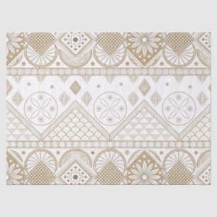 Papel De Seda Padrão Etnico Geométrico Tribal Floral Sem Costura