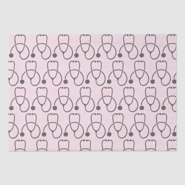 Papel De Seda Padrão etoscópico da Cinza na moda a rosa (Frente )