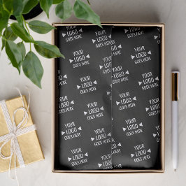 Papel De Seda Padrão Fácil de Logotipo Empresarial Corporativo P