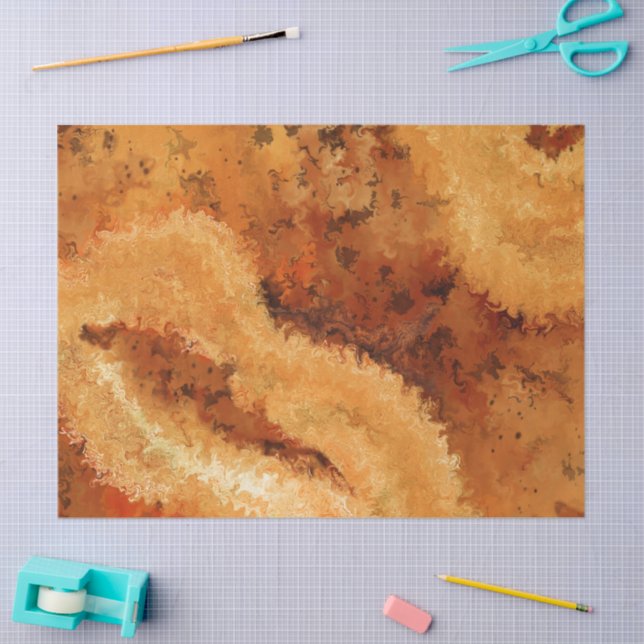 Papel De Seda Padrão Falso de Nogueira Enrugada  (Arte )