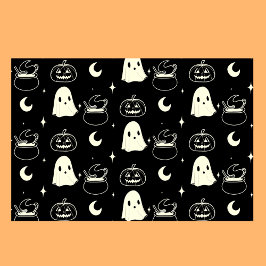 Papel De Seda Padrão Fantasma Bonito do Halloween Boo