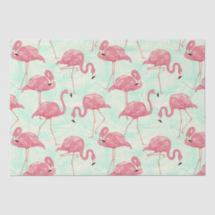 Papel De Seda Padrão Flamingo Pink Elegante de Chic