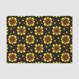 Papel De Seda Padrão Flor de Poder Groovy dos Anos 70
