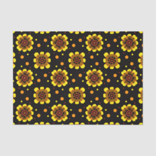 Papel De Seda Padrão Flor de Poder Groovy dos Anos 70