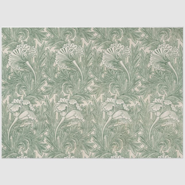 Papel De Seda Padrão Flor, William Morris (Frente )