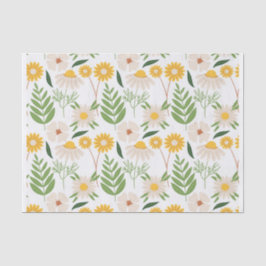 Papel De Seda Padrão Floral