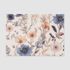 Papel De Seda Padrão Floral