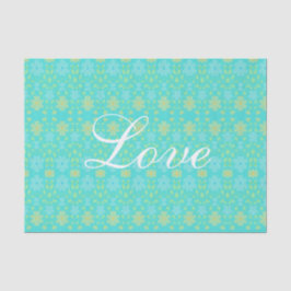 Papel De Seda Padrão Floral Amarelo E Azul