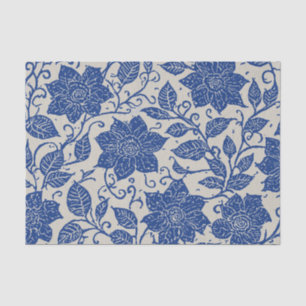 Papel De Seda Padrão Floral Antiquado