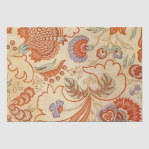 Papel De Seda Padrão Floral Antiquado Chintz Paisley