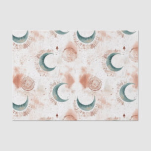 Papel De Seda Padrão Floral Boho Rústico da Lua (7)