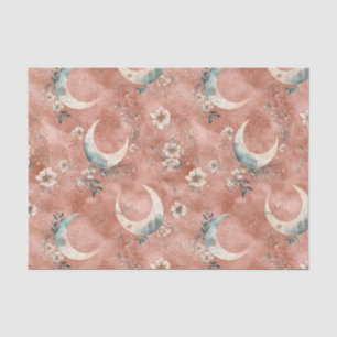 Papel De Seda Padrão Floral Boho Rústico da Lua (9)