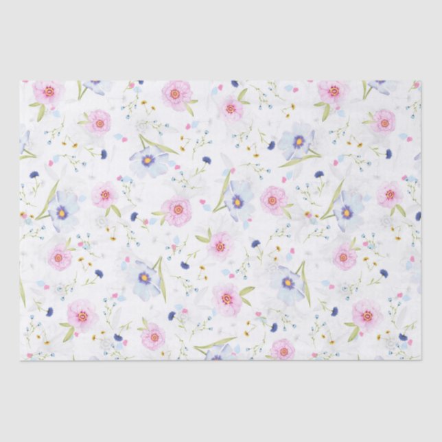 Papel De Seda Padrão Floral bonito (Frente )