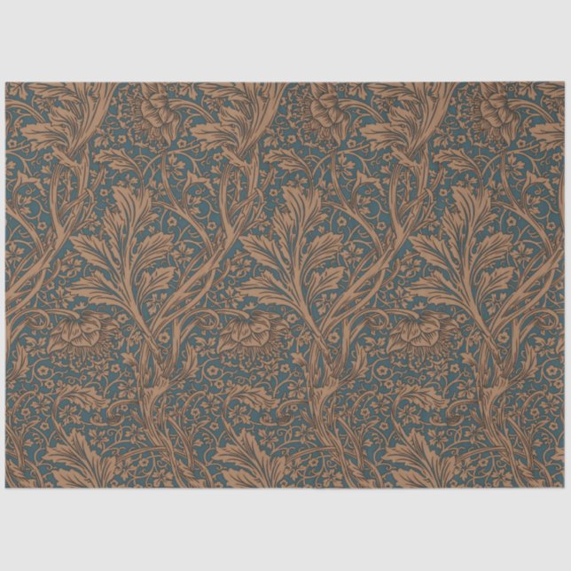 Papel De Seda Padrão Floral Clássico Arcadia de William Morris (Frente )