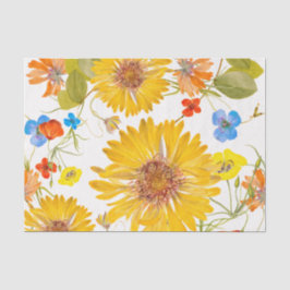 Papel De Seda Padrão floral colorido contínuo