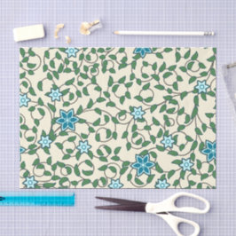 Papel De Seda Padrão floral contínuo em fundo bege