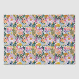 Papel De Seda Padrão Floral de Abstrato cor-de-rosa Elegante Pas