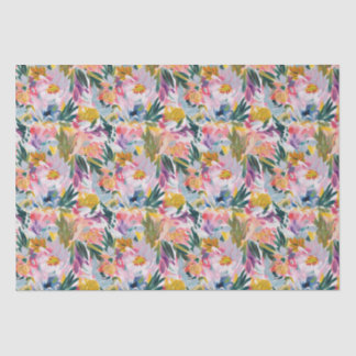 Papel De Seda Padrão Floral de Abstrato cor-de-rosa Elegante Pas