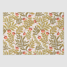 Papel De Seda Padrão Floral de Aquarela Elegante