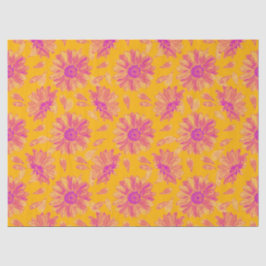 Papel De Seda Padrão Floral de Cor de Água Colorida Moderna