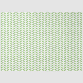 Papel De Seda Padrão Floral de Folha Verde