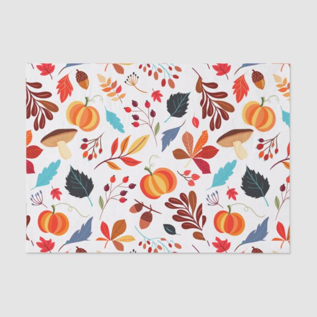 Papel De Seda Padrão Floral de Queda (Frente )