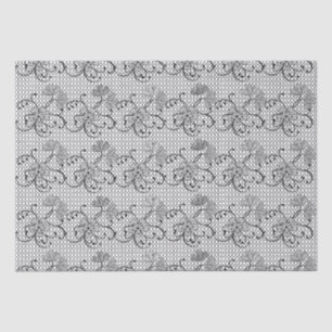 Papel De Seda Padrão Floral de rendas