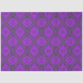 Papel De Seda Padrão Floral de Vintage violeta violeta púrpura d