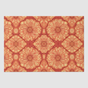 PAPEL DE SEDA PADRÃO FLORAL DO BOHO VERMELHO