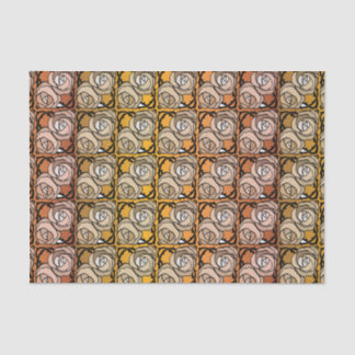 Papel De Seda Padrão floral dos Rosas preto e dourado