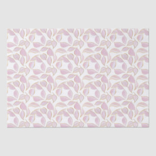 Papel De Seda padrão floral elegante sem costura com folhas rosa