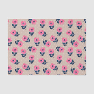 Papel De Seda Padrão Floral Feminino Bonito