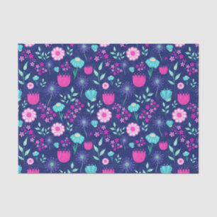 Papel De Seda Padrão floral fofo de fundo