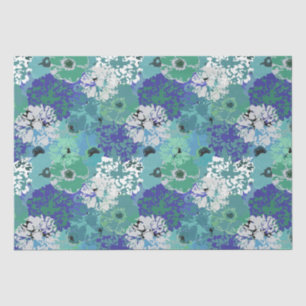 Papel De Seda Padrão Floral Moderno Artístico