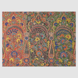 Papel De Seda Padrão Floral Multicolorido Vintage