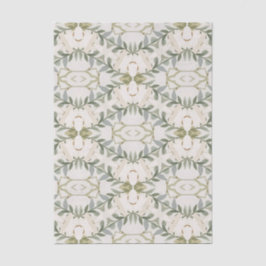 Papel De Seda Padrão Floral Neutro Elegante