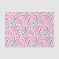 Padrão Floral Retro Cor-de-Rosa