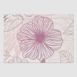 Papel De Seda padrão floral roxo