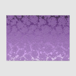 Papel De Seda Padrão Floral Roxo da Lavanda Elegante