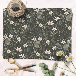 Papel De Seda Padrão Floral Sem Costura Aquarela Folhagem de Flo