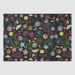 Papel De Seda Padrão floral sem soldadura corante de alça desenh