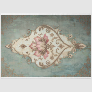 Papel De Seda Padrão Floral Shabby Chic Demask Fundo Padronizado