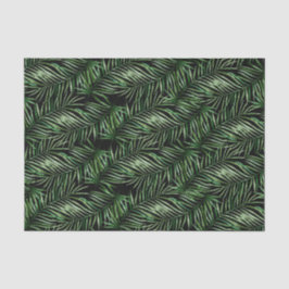 Papel De Seda Padrão Folha Verde 1