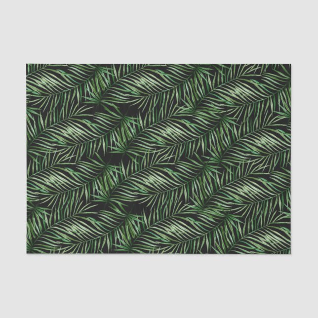 Papel De Seda Padrão Folha Verde 1 (Frente )