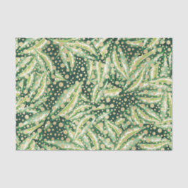 Papel De Seda Padrão Folha Verde 8