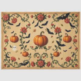 Papel De Seda Padrão francês medieval do Halloween