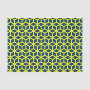 Papel De Seda Padrão Geométrico Amarelo Na moda
