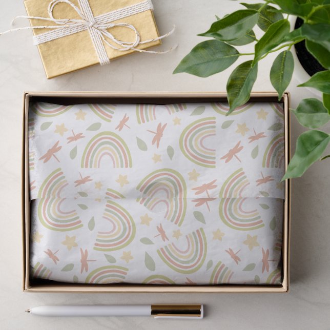 Papel De Seda Padrão Geométrico Arco Boho (Presente)