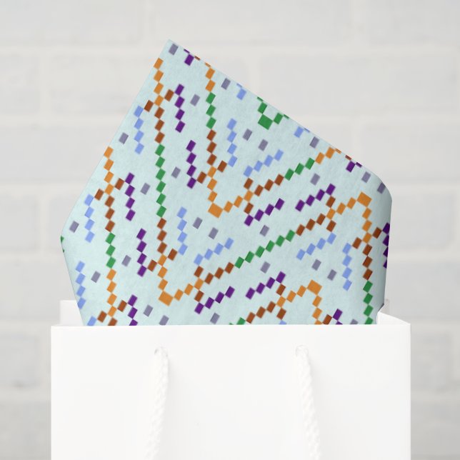 Papel De Seda Padrão Geométrico Chevron Ziguezague Sem Costura (Sacola de presentes)
