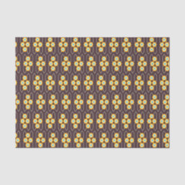 Papel De Seda Padrão geométrico com hexágonos laranja e azul